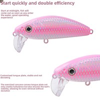 Leurre agressif de type Wobblebait Minnow de deuxième génération, action coulante et vibrante, couvre toutes les couches d'eau, crankbait sonore à billes