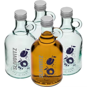 Botella de aceite de oliva con asa 750 ml Botella redonda transparente personalizada Fabricante Botella de vidrio de bajo <span class=keywords><strong>precio</strong></span> de miel - Product Image 4