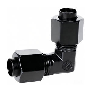 Coude à double évasement en acier au carbone Huihong, raccord de tuyauterie fileté à 90 degrés, connecteur à oxydation noire - Product Image 1