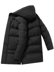 Giacca Taglia XL Antivento da Uomo Cappotto Invernale per Allenamento di Calcio Caldo <span class=keywords><strong>Piumino</strong></span> Capospalla di Media Lunghezza Giacca a Vento Lunga da Uomo - Product Image 6