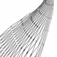 Kunden spezifisches 304 316 316L hochfestes Diamant-Ferrule-Edelstahlkabel-Drahtseil-Maschen netz für Voliere-Zoo-Netz