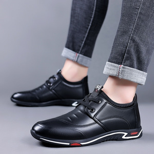 Men's Leather <b>Shoes</b> Low Heel Lace Up Solid Color Casual Wear Wenzhou Zhejiang - Product Image 1