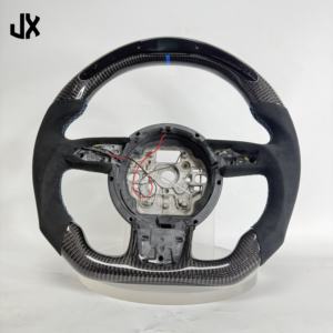 Volante Personalizzato in Fibra di Carbonio per <span class=keywords><strong>Audi</strong></span> <span class=keywords><strong>A3</strong></span> 8P S3 <span class=keywords><strong>TT</strong></span> R8 TTRS B8 A4 A1 A5 A6 C7 A7 S4 S5 S6 RS3 RS4 RS5 RS6 in Pelle con LED - Product Image 5