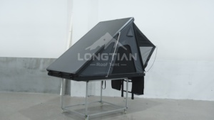 Tente de toit rigide triangulaire en aluminium 210x130cm 4 saisons pour camping tout-terrain, abri de toit de voiture OEM - Product Image 1