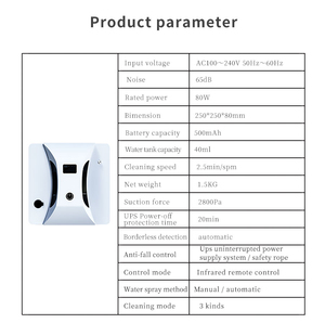 <span class=keywords><strong>Robot</strong></span> limpiador de ventanas automático de vidrio para el hogar con función de rociador de agua eléctrico de <span class=keywords><strong>control</strong></span> automático y remoto - Product Image 6