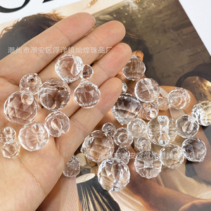 Acrylic Imitation Crystal Ball Pendant Multi Faceted Clear 20mm Wedding Decoration <b>Door</b> Curtain Chandelier Ornament - Product Image 5