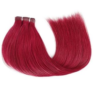 Jasmine beauty <b>Russian</b> Thin flat weft hair extensions Invisible Weft Hair Extensions Double Drawn Human Hair Volume Genius Weft - Product Image 1