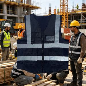 Gilet de sécurité d'été personnalisé avec logo, imprimé, pour les bénévoles, avec fermeture éclair - Product Image 5