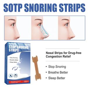 Haute qualité bon effet 100 pièces arrêter de ronfler les bandes <span class=keywords><strong>pour</strong></span> respirer et dormir mieux bandelettes nasales <span class=keywords><strong>pour</strong></span> le soulagement de la congestion sans drogue - Product Image 5