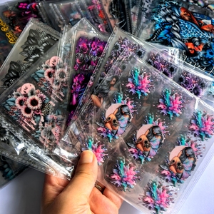 สติ๊กเกอร์หุ้ม<span class=keywords><strong>ปากกา</strong></span> <span class=keywords><strong>InkJoy</strong></span> แบบ UV DTF สำเร็จรูป พร้อมกดติด กันน้ำ ทนทาน ประดับด้วยกลิตเตอร์อีพ็อกซี่ - Product Image 2