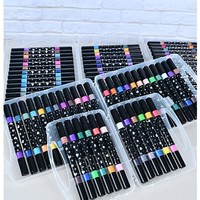 Juego de Marcadores de Doble Punta con Purpurina, Bonvada BV210, Suministro de Fábrica, 48 Colores, para Pintura y Dibujo Infantil