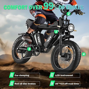 Bicicleta Eléctrica YVY Q20 Pro 40Ah 20" con Llantas Gruesas, Motor Dual, Batería, Bicicleta Eléctrica Híbrida de Montaña para Adultos - Product Image 4