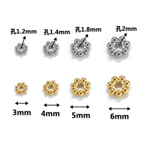 Snowflake <b>Spacer</b> Gold Beads Gold Color Flower <b>Spacer</b> Beads for Jewelry Making Findings - Product Image 3