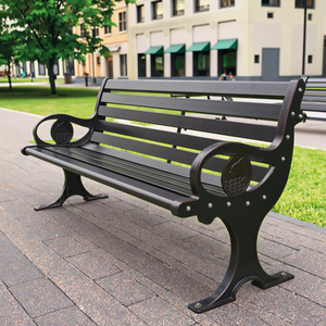 Banc de <span class=keywords><strong>jardin</strong></span> moderne en aluminium moulé, <span class=keywords><strong>chaise</strong></span> de loisirs pour patio extérieur, durable, résistant à l'eau, siège long - Product Image 1