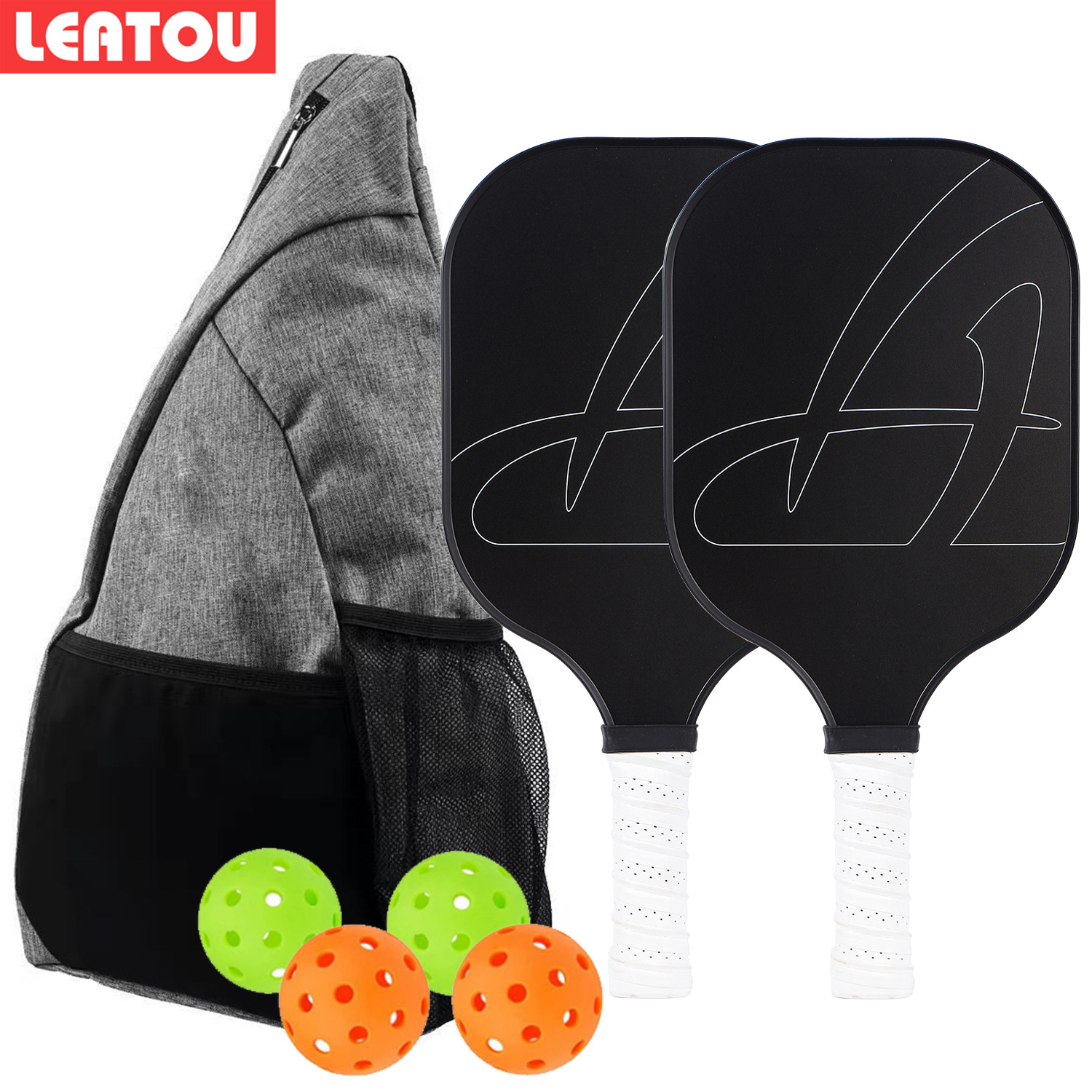 2 raquetas, 4 pelotas, 1 bolsa triangular [Modelo 7501]