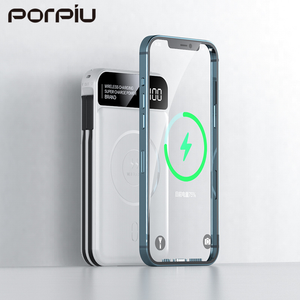 <span class=keywords><strong>Mini</strong></span> banco de energía portátil de 10000mAh USB para cargador inalámbrico magnético con pantalla Venta caliente de carga al aire libre para Apple - Product Image 5