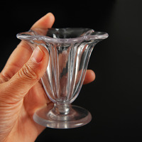 Accessoire en acrylique en forme de fleur de prunier, modèle de gobelet en plastique, ustensile de simulation DIY pour dessert en argile