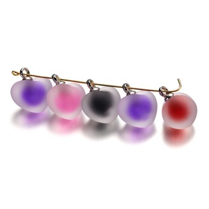 Frosted Heart Beads Acrylic Resin Pendants For Jewelry Making Craft Supplies Spring 2022 Yiwu Origin AC1620 - Product Image 3