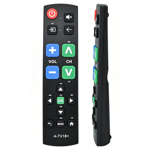 Upgrade A-TV18+ Learning TV Remote Control for Elderly,Simple Big Button TV Remote Control for Seniors Easy Set up