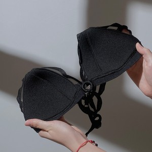 French Sexy Back Bra With Ultra-<b>thin</b> Mesh Embroidery and <b>Wire</b> Free Bra Hot Girl Trendy Lingerie - Product Image 4