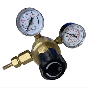 Mini regulador de presión de argón y CO2 de 0-15 bar, válvula reductora de alta presión totalmente de cobre para control de gas de soldadura - Product Image 2
