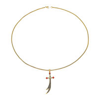Collier pendentif épée islamique Zulfiqar pour hommes musulmans, bijou vintage arabe, cadeau religieux