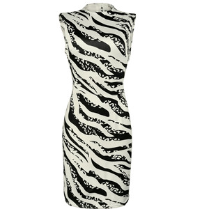 2024 Mulheres verão novo sexy zebra impressão vestido casual moda elegante senhoras noite vestido - Product Image 3