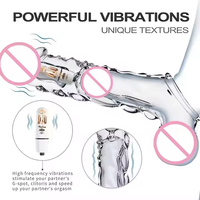 Großhandel Transparenter G-Punkt Sleeve Dildo Vibrator Masturbation Stimulation Männlicher Punkt Vibrator Sexy Spielzeug Sex Erwachsenen-Sexspielzeug für Männer