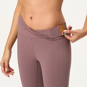 Pantaloni per allenamento Fitness all'aperto con controllo della pancia a vita alta Leggings da palestra sportivi leggings da Yoga con sollevamento del sedere