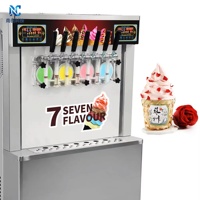 Machine à glace molle commerciale automatique 3/5/7 saveurs, grande capacité, machine à gelato, vente directe usine, 220V, lait