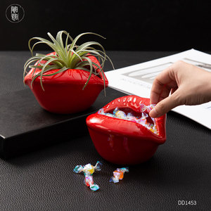 Cenicero de Cerámica Artesanal con Bolsillo, Impreso a Color, Lindo y Creativo, Rojo y Rosa, para Cigarrillos, con Logotipo Personalizado, Venta al por Mayor - Product Image 5