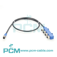 Réseau de bateaux autonome 4 voies M12 Sensor Actuator Box Tee Splitter M12 T-Connector pour NMEA2000 CAN Bus CANOpen DeviceNet