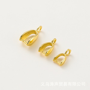 Color Preserving Genuine Gold Drop <b>Pendant</b> <b>Bail</b> For Necklace Making 14K 18K Plated Jewelry Findings Component - Product Image 1