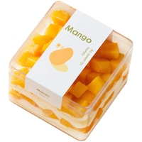 2025 boîte à Dessert transparente en plastique pour Biscuit carré clair PS récipient d'emballage de gâteau Tiramisu en plastique avec manchons