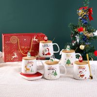 Coffret cadeau d'Halloween Anji Newell, ensemble de tasses en céramique, design de dessin animé, logo personnalisé en couleur, cadeaux promotionnels de bureau, divers