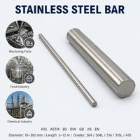 Barres en acier inoxydable à prix de gros, aciers GB/T polis brillants de 6 m, 10-400 mm, en aciers 321, 420, 316L, 2205, 303, 316, 304, 310S, 304L