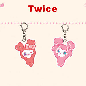 Porte-clés pendentif en acrylique motif dessin animé Twice Stray Kids - Étanche, personnalisable, haute qualité, tendance créative - Product Image 4