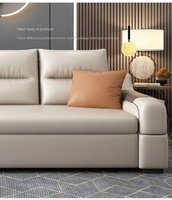 Modernes Minimalistisches Kratzfestes Kunstleder-Sofabett 2-in-1 Verwandelbares Sofa mit Stauraum für Kleine Räume