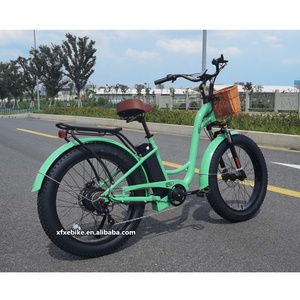 Vélo Électrique Rétro d'<span class=keywords><strong>Été</strong></span> à <span class=keywords><strong>Pneus</strong></span> Larges 26 Pouces, Batterie Lithium 15AH 48V, 7 Vitesses, Vélo de Plage Électrique pour Femmes - Product Image 6