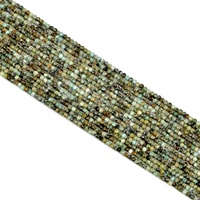 Perles carrées plates à facettes en turquoise africaine naturelle 2/3/4MM, pierres précieuses à taille dure, perles lâches pour la confection de bijoux, couleur changeante, fabricant