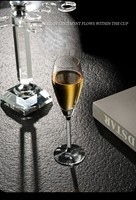 Verres à cocktail haut de gamme en cristal avec pied or-diamant, style moderne et minimaliste, pour vin mousseux - Commande directe