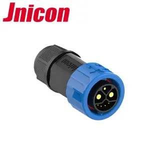 Jnicon RJ45 IP68 nối dẫn chiếu sáng 2pinpower nam và nữ kết nối điện