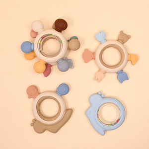 Anneaux <span class=keywords><strong>de</strong></span> <span class=keywords><strong>dentition</strong></span> en silicone colorés <span class=keywords><strong>de</strong></span> qualité alimentaire, sans BPA, pour bébés <span class=keywords><strong>de</strong></span> 0 à 24 mois, favorisant le développement <span class=keywords><strong>de</strong></span> la préhension - Product Image 2