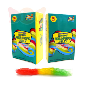 Bonbons en gros, étiquette privée personnalisée, bonbons gélifiés arc-en-ciel, bonbons gélifiés, couleurs vives, rouleaux de fruits, collations, <span class=keywords><strong>saveurs</strong></span> fruitées sucrées - Product Image 5