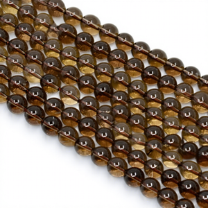 Cuentas Sueltas Redondas de Cuarzo Ahumado de 10 mm de Calidad Premium, Nueva Llegada 2022, de la India, Anshul Impex RB-SMOK-10 - Product Image 1