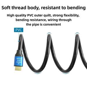 Câble HDTV <span class=keywords><strong>4K</strong></span> haute vitesse 1,5 m à 20 m, câble HD-MI 2.0 3D <span class=keywords><strong>4k</strong></span> 18 Gbit/s plaqué or avec Ethernet pour <span class=keywords><strong>TV</strong></span>, ordinateur portable, PS5, interface HDM - Product Image 4