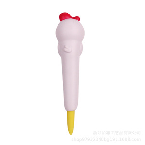Adorable figurine de poulet pour stylo, en PU souple, aide à l'écriture, cadeau, jouet - Product Image 3