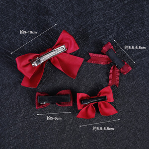Barrettes pour cheveux d'enfants mignonnes, style coréen, nœuds, 10 cm, usage quotidien pour les enfants - Product Image 4