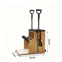 Chaise de Pilates en chêne massif de qualité supérieure, chaise Wunda avec ressorts réglables pour l'entraînement professionnel au Pilates