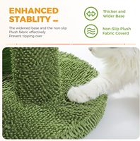 Arbre à chat moderne et classique de luxe avec 3 balles suspendues, design cactus, en bois, peluche et sisal, griffoir d'intérieur pour chat